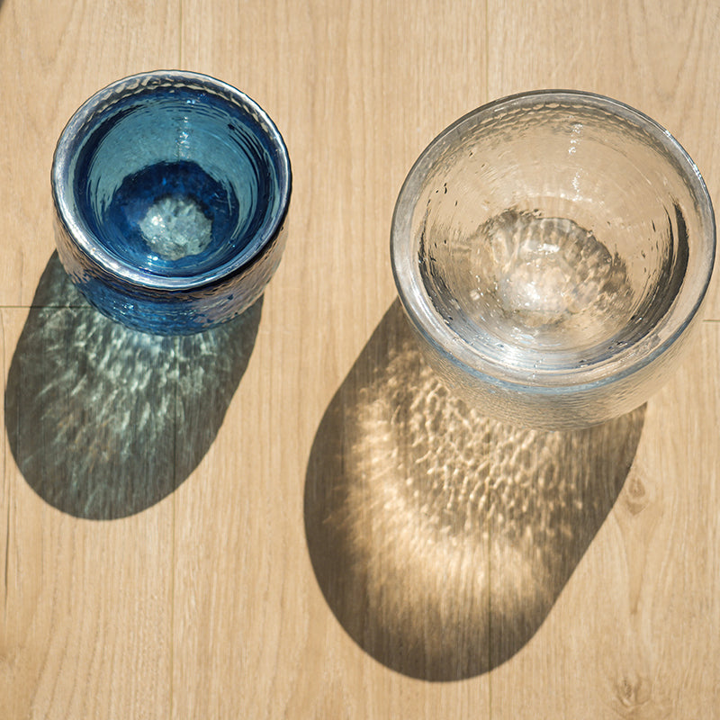 Pet Water Bowl Anti-Tip Glass Transparent Cat and Dog Food Bowl
