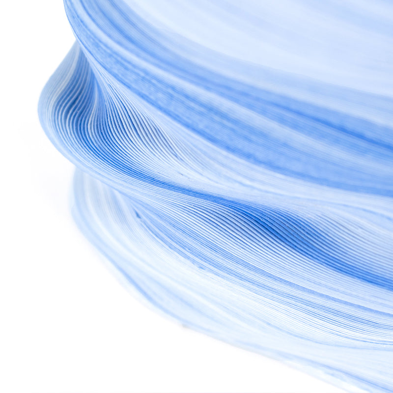 HAI VASE - Handcrafted 3D Printed Ceramic in Blue & White Wave Patterns