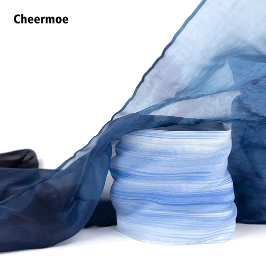 HAI VASE - Handcrafted 3D Printed Ceramic in Blue & White Wave Patterns