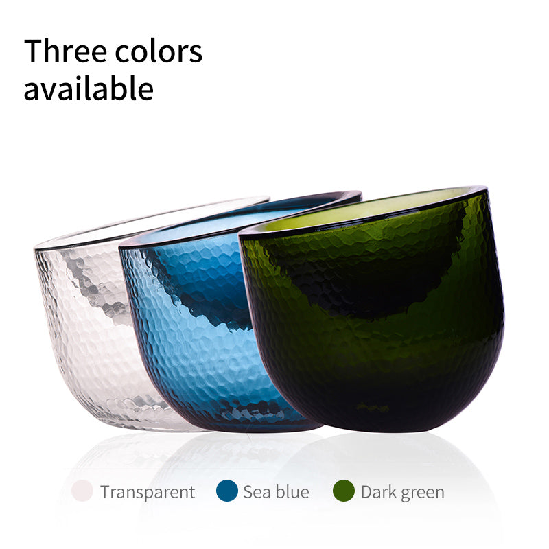 Pet Water Bowl Anti-Tip Glass Transparent Cat and Dog Food Bowl