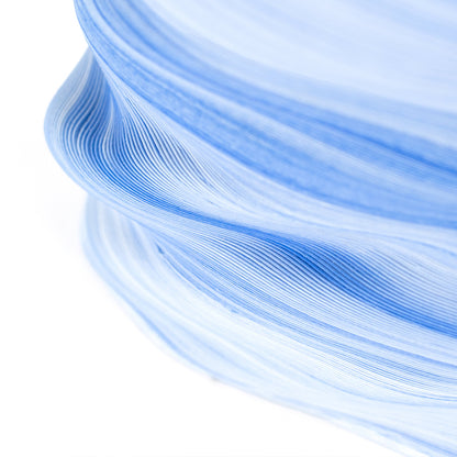 HAI VASE - Handcrafted 3D Printed Ceramic in Blue & White Wave Patterns