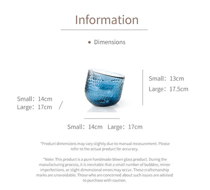 Signac Glass Pet Bowl - Anti-Tip Hand-Blown Bowl