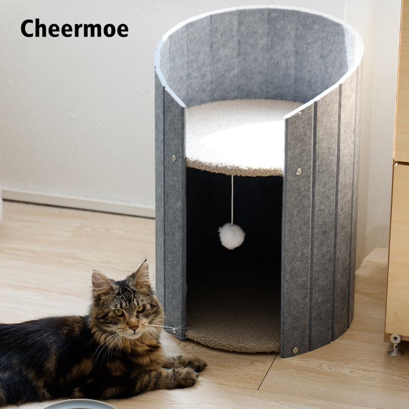 Collins Cocoon designer cat bed in a modern living room