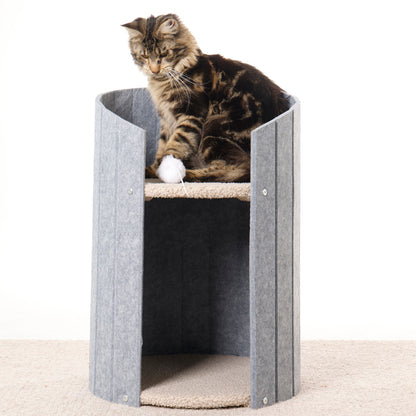 Cat resting inside Collins Cocoon Cat Bed