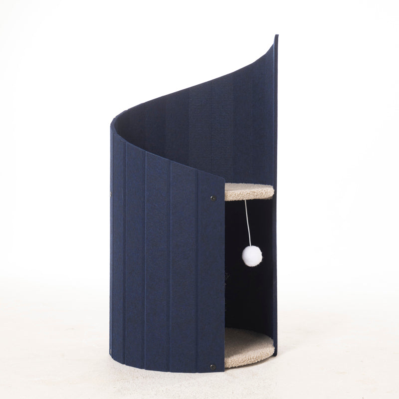 Felt panel structure detail on modern cat furniture