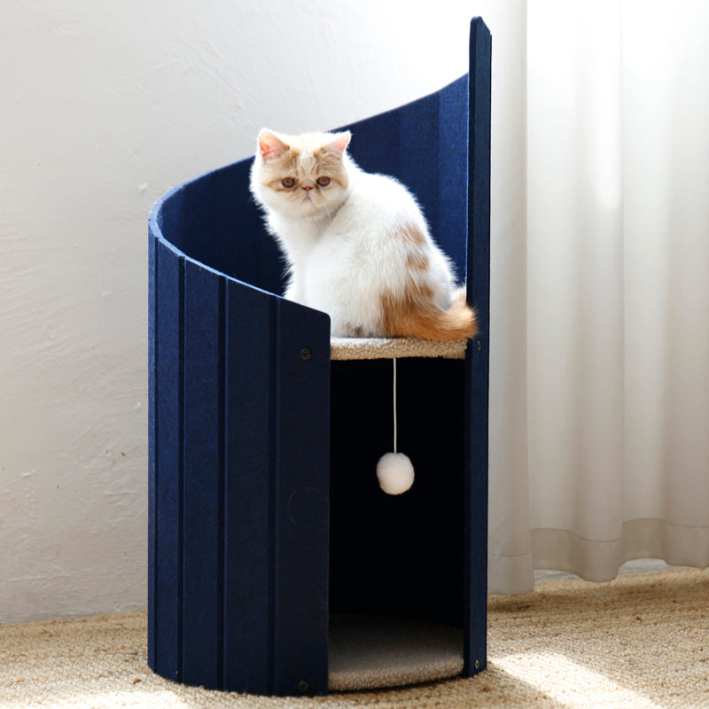 Spiral Ladder two-level modern cat cave for indoor cats