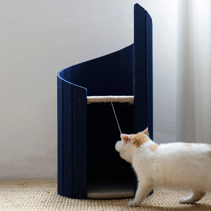 Spiral Ladder two-level modern cat cave for indoor cats 4
